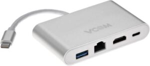 Купить Кабель-адаптер VCOM CU455 USB 3.1 Type-C (M)-HDMI, USB 3.0, RJ45, PD charging - X-906706 из реестра по лучшей цене