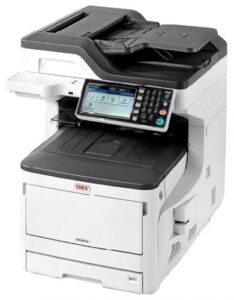 Купить МФУ лазерное цветное OKI MC853dn 45850404 A3, 23/13 стр/мин, сканер, RADF на 100 л, факс, полуавт степлер, лоток:400 л, API-плат - X-499642 из реестра по лучшей цене