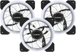 Купить Вентилятор для корпуса ALSEYE D-Ringer CRLS-300DS 120x120x25mm, 700-1800rpm, 30.4-55.3 CFM, 12.2-18.5dBA, 4-pin PWM, 2*LED strips, with controller (3- - X-905472 из реестра по лучшей цене