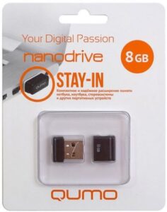 Купить Накопитель USB 2.0 8GB Qumo QM8GUD-NANO-B Nano, чёрный - X-901394 из реестра по лучшей цене
