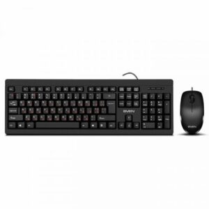 Купить Клавиатура и мышь Sven KB-S320C SV-020613 клавиатура: чёрная, 104кл, кабель 1.5м, мышь: чёрная, 3кл, 1000dpi, кабель 1.5 - X-964274 из реестра по лучшей цене