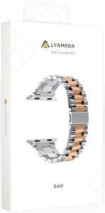 Купить Ремешок на руку Lyambda KEID DS-APG-02-40-SR из нержавеющей стали для Apple Watch 38/40/41 mm silver/rose gold - X-985034 из реестра по лучшей цене