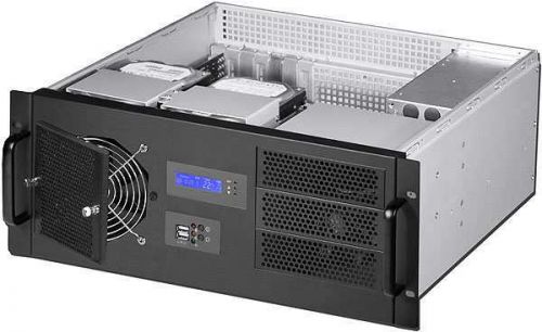 Корпус серверный 4U Procase GM438-B-0 8 (HDD). Глубина - 380мм. МП 12"x9.6" ATX .560 * 530 * 265