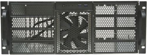 Корпус серверный 4U Procase RE411-D8H5-FS-65 черный, без БП, 5*3.5", 8*5.25", EEATX 13.68"×13"