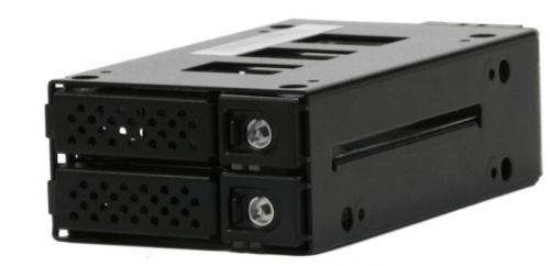 Корзина Procase M2-102-NVME-BK 2 NVMe HDD, черный, с замком, hotswap mobie rack module for 2,5" HDD