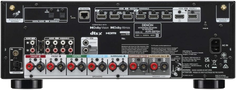 Ресивер AV Denon AVR-S970H 7.2 черный — изображение 3