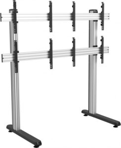 Купить Стойка для телевизора Cactus CS-FS-TV4-PRO черный 45"-55" макс.50кг напольный мобильный - 4D-13986964 из реестра по лучшей цене