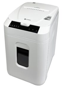 Купить Шредер Heleos АП40-5 белый с автоподачей (секр.P-5) фрагменты 180лист. 37лтр. скрепки скобы пл.карты - 4D-14668256 из реестра по лучшей цене