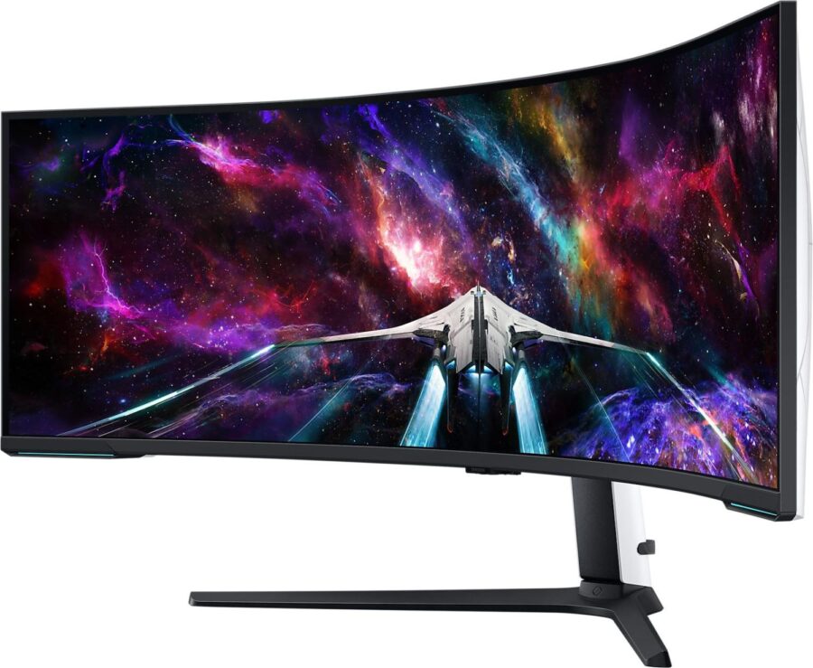 Монитор Samsung 57" Odyssey Neo G9 S57CG952NI черный VA LED 32:9 HDMI полуматовая HAS Piv 2500:1 420cd 178гр/178гр 7680x2160 240Hz FreeSync Premium Pro DP Dual UHD USB 19кг — изображение 3