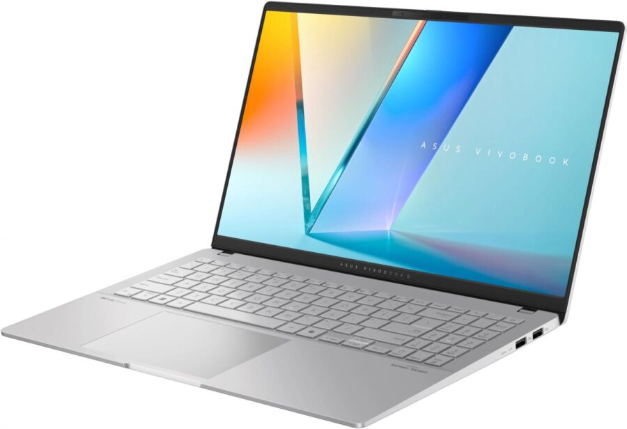 Ноутбук Asus Vivobook S 15 OLED S5507QA-MA013W Snapdragon X Plus X1P-42-100 16Gb SSD1Tb Qualcomm Adreno 15.6" OLED 3K (2880x1620) Windows 11 Home silver WiFi BT Cam (90NB14Q2-M00B40) — изображение 4