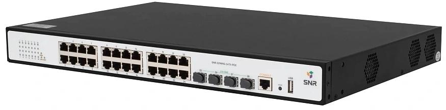 Коммутатор SNR SNR-S2989G-24TX-POE (L2+) 24x1Гбит/с 4SFP+ 24PoE 370W управляемый — изображение 3