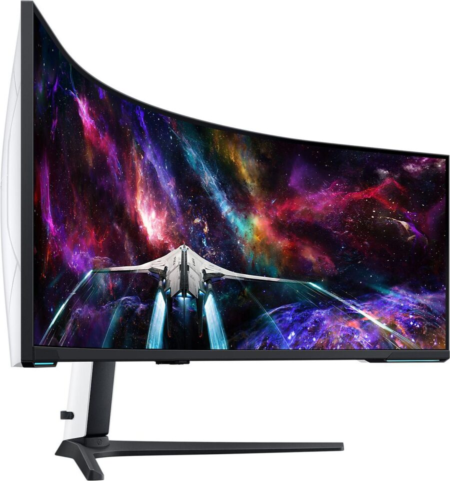 Монитор Samsung 57" Odyssey Neo G9 S57CG952NI черный VA LED 32:9 HDMI полуматовая HAS Piv 2500:1 420cd 178гр/178гр 7680x2160 240Hz FreeSync Premium Pro DP Dual UHD USB 19кг — изображение 4