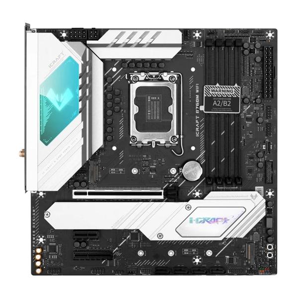 Материнская плата MAXSUN MS-iCraft B760M WIFI, LGA1700, B7604*DDR5, 4*SATA3, 3*M.2, 4*USB 3.2, 4*USB 2.0, Type-C, 1*PCIEx16, 1*PCIEx4, 1*PCIEx1, HDMI+DP, mATX — изображение 3