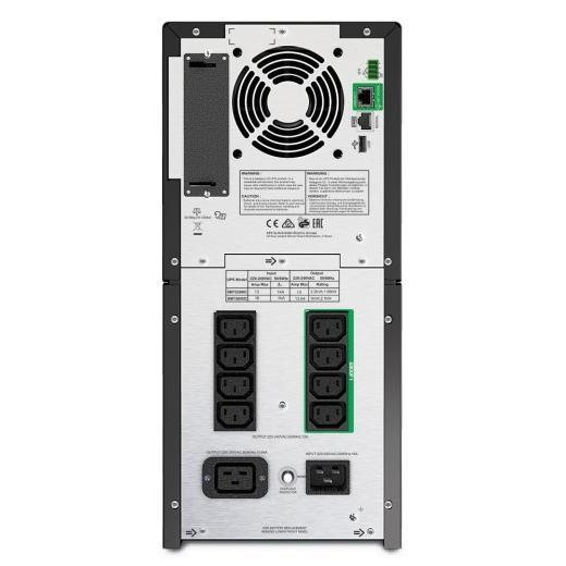 Источник бесперебойного питания APC Smart-UPS 3000VA/2700W, Line-Interactive, LCD, Out: 220-240V 8xC13 (4-Switched) 1xC19, SmartSlot, EPO, Black, 1 year warranty (замена SMT3000I) — изображение 3