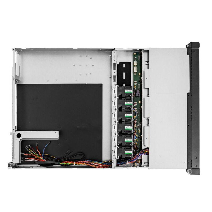 Корпус In-Win Компьютерный IW-RS104-07 2*750W, AcBel R1BA2751A, with UL62368*2/FAN 4056mm*6/SLIMSAS*4 BP)/2.5"/3.5" hot-swap HDD tray (gray color)*4/28"RAIL/power cord*2/I/O shield universal/ Riser Card for 1Uxx-07
series , PCIe Gen 3 x 16, left-facing
90 — изображение 3