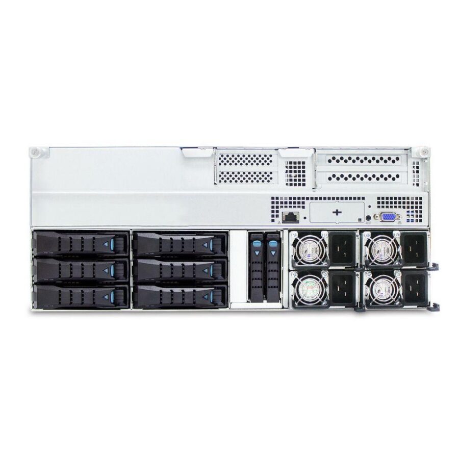 Платформа системного блока AIC CB401-AG_XP1-C401AGXX 4U,6x3,5/2,5" SATA/SAS+ 2x2,5" 15mm SATA/SAS,Auriga 1xSP3 Epyc 7002 up to 200W ,8xDIMM DDR4, 2xPCIe x16 HHHL Gen.4, 1xOCP mezz.x16 Gen.4,2xM.2 22110 ,IPMI AST2500,10xPCIe3.0x16 or 20xPCIex8, 4 x2000W 2+ — изображение 3