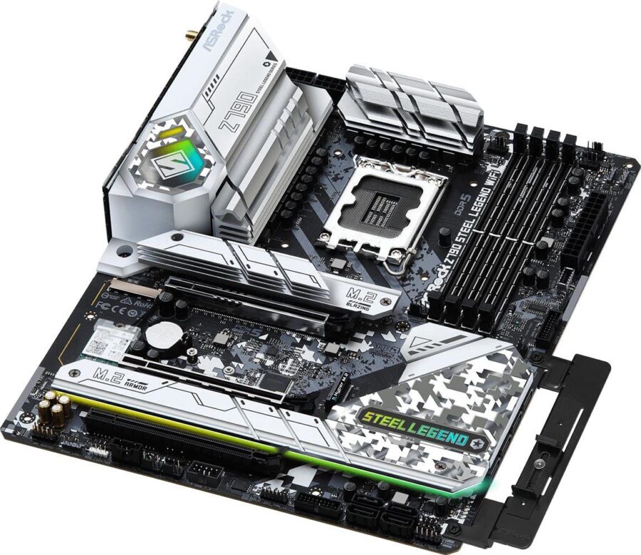 Материнская плата Asrock Z790 STEEL LEGEND WIFI Soc-1700 Intel Z790 4xDDR5 ATX AC`97 8ch(7.1) 2.5Gg RAID+HDMI+DP — изображение 3