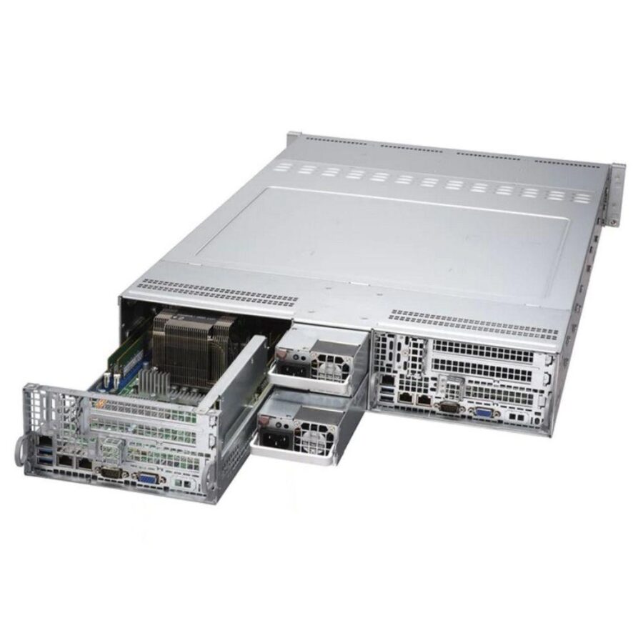 Платформа системного блока SuperMicro SYS-6029TR-DTR 2*node 2*LGA3647, C621, 8*DDR4(2933, 6*3.5" HS SATA3, 2*PCIE, 2*Glan, IPMI lan, 2*USB 3.0, VGA, COM 2*1200W — изображение 3