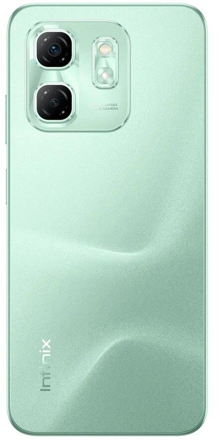 Смартфон Infinix X6531B Hot 50i 128Gb 6Gb зеленый моноблок 3G 4G 2Sim 6.78" 720x1600 Android 14 48Mpix 802.11 a/b/g/n/ac NFC GPS GSM900/1800 GSM1900 TouchSc Protect FM A-GPS microSD max2048Gb — изображение 3