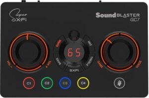 Купить Звуковая карта Creative USB Sound BlasterX GC7 (Super X-Fi Ultra DSP) 7.1 Ret - 4D-13213241 из реестра по лучшей цене