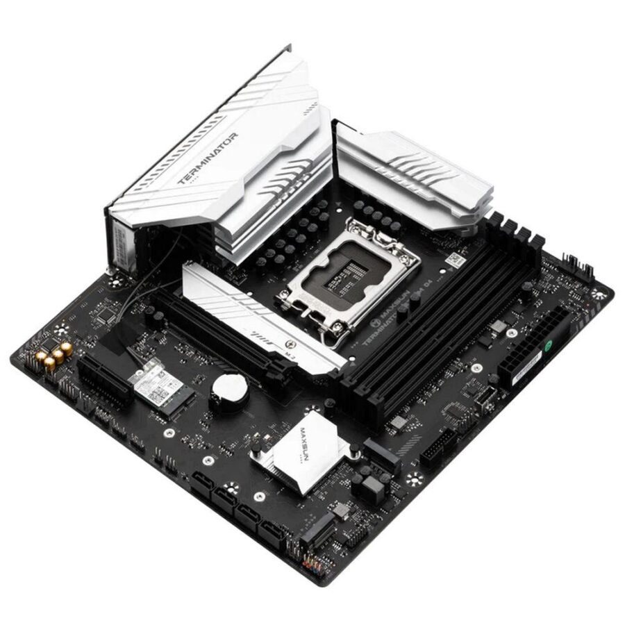 Материнская плата Maxsun MS-Terminator B760M D4 WIFI6E B760, LGA1700, 4*DDR4, 1*PCIEx16, 1*PCIEx4, 3*M.2, 1*TypeC, 4*USB3.2Gen1, 8*USB2.0, 4*SATA3.0, 2.5G, DP, HDMI, M-ATX, RTL — изображение 4