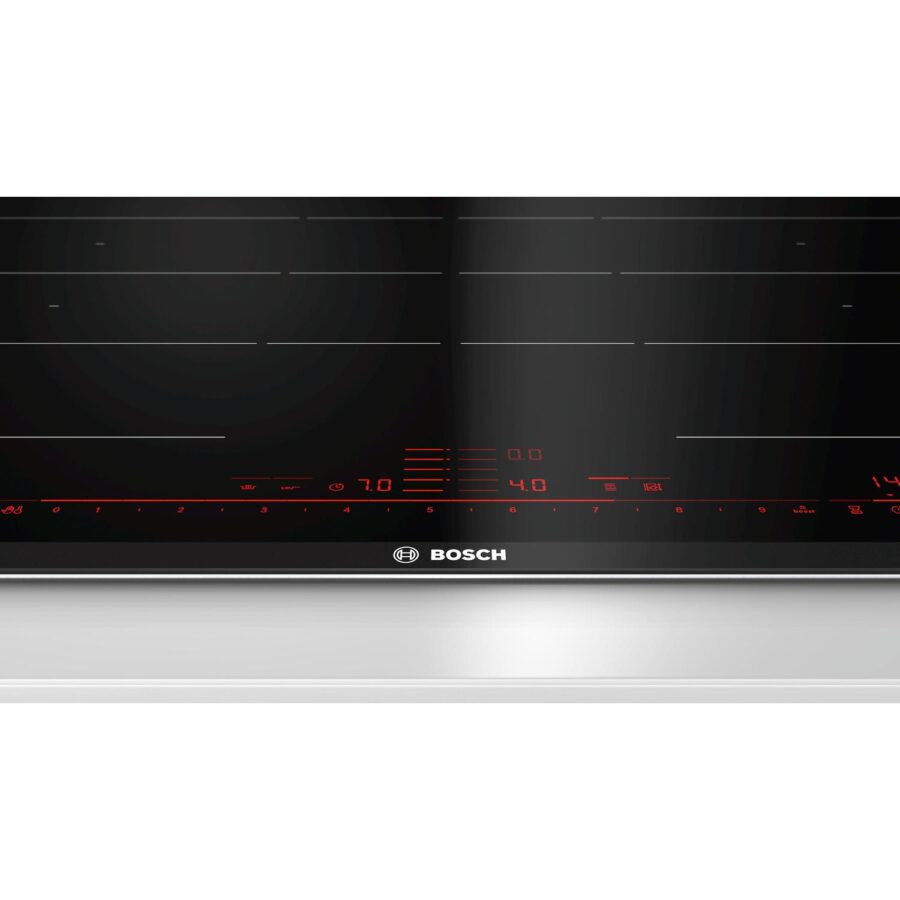 Встраиваемая индукционная панель BOSCH Индукционная, 5.1x80.2x52.2, стеклокерамическая поверхность, индукция, независ., без рамки, цвет:черный — изображение 4