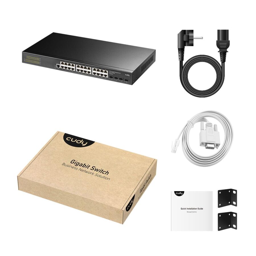 Коммутатор/ 24-Port Layer 2 Managed Gigabit Switch with 4 Gigabit SFP Slots — изображение 4