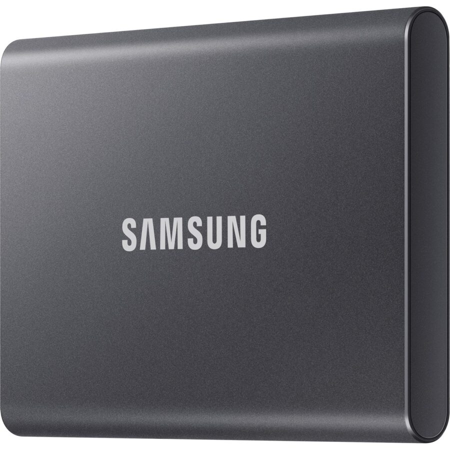 Внешние HDD и SSD/ Samsung External SSD T7, 1000GB, Type-C, USB 3.2 Gen2, R/W 1050/1000MB/s, 85x57x8mm, Titan Gray (12 мес.) — изображение 3