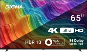 Купить Телевизор LED Digma 65" DM-LED65UBB33 Яндекс.ТВ Frameless Metal черный/черный 4K Ultra HD 60Hz DVB-T DVB-T2 DVB-C DVB-S DVB-S2 USB WiFi Smart TV - 4D-14751034 из реестра по лучшей цене