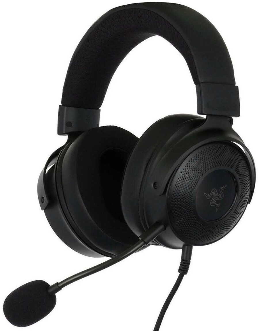 Наушники с микрофоном Razer Kraken V3 HyperSense черный 2м мониторные оголовье (RZ04-03770100-R3M1) — изображение 2