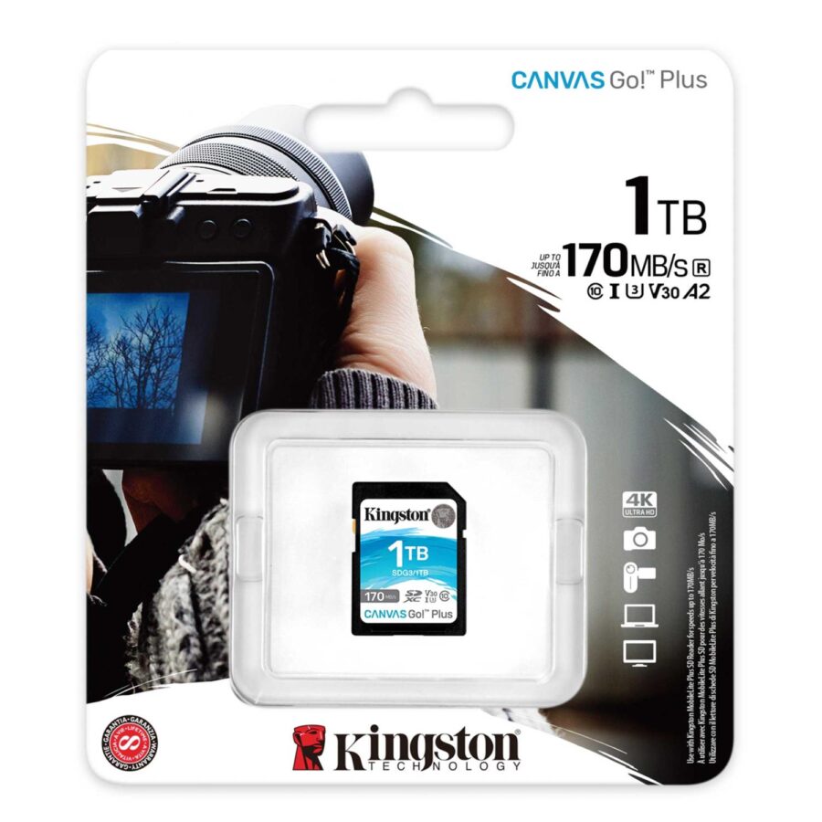 Карта памяти Kingston 1TB SDXC Canvas Go Plus 170R C10 UHS-I U3 V30/ Kingston 1TB SDXC Canvas Go Plus 170R C10 UHS-I U3 V30 — изображение 3