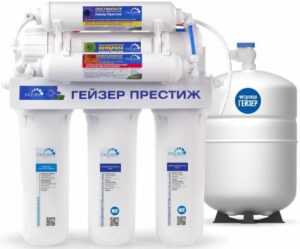 Купить Водоочиститель Гейзер Престиж М белый 12л. - 4D-15590007 из реестра по лучшей цене