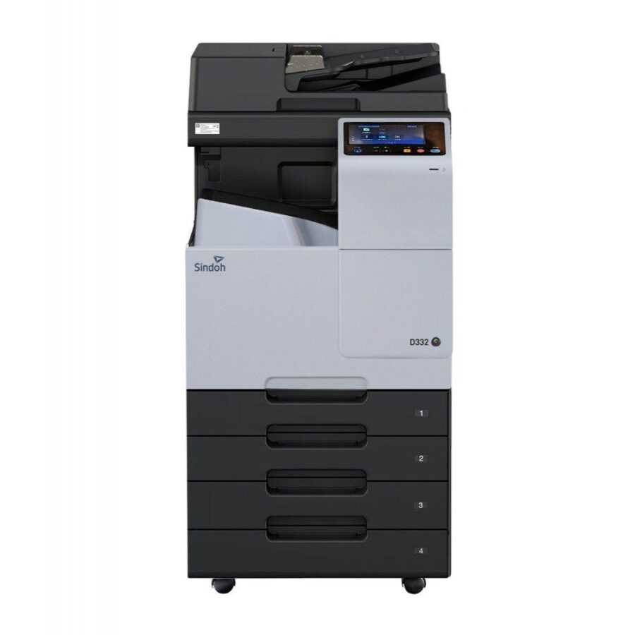 МФУ Sindoh D332e (обязателен выбор опции OT111/D320PB2) (цветное лазерное, А3, 28 стр/мин, RADF, комплект тонеров CMYK, SSD (256 GB)