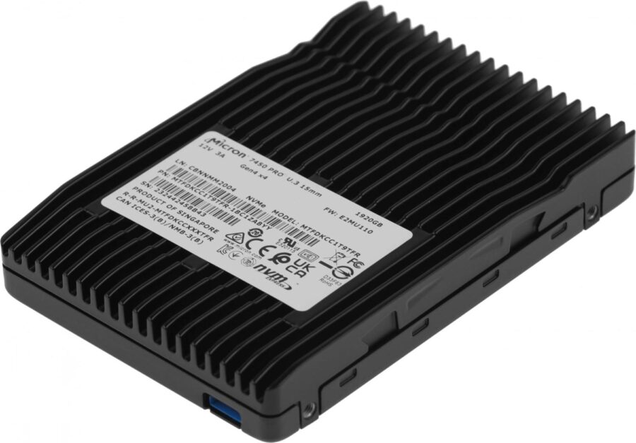 Накопитель SSD Crucial PCIe 4.0 x4 1.92TB MTFDKCC1T9TFR-1BC1ZABYY Micron 7450 Pro 2.5" — изображение 2