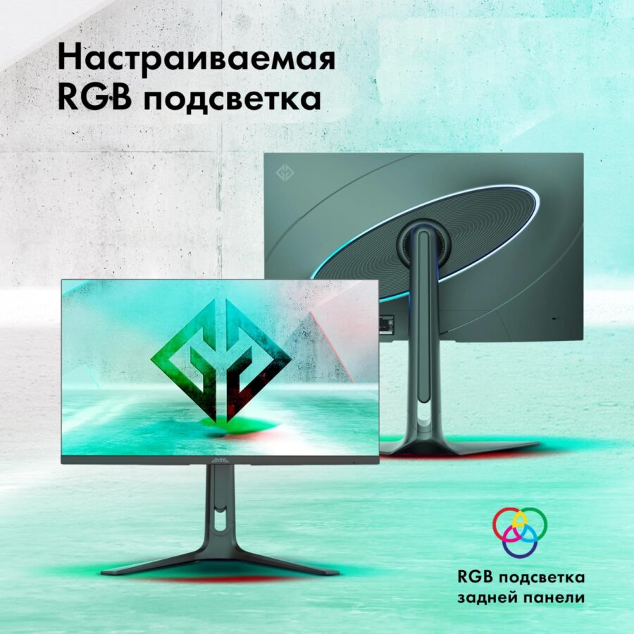 Монитор GMNG 27" Gaming GM-27F14 черный IPS LED 2ms 16:9 HDMI M/M матовая HAS Piv 400cd 178гр/178гр 2560x1440 240Hz G-Sync FreeSync DP Quad 2K (1440p) 6.55кг — изображение 4