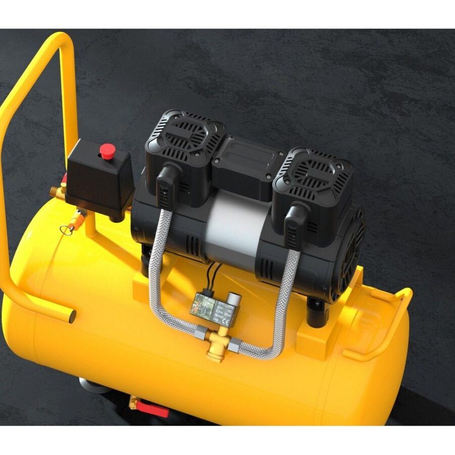 Компрессор воздушный безмаслянный Deli DL-WKY25-E1 (мощность 1,2кВт, 25литров, 80л/мин, 7атм, 2800об/мин) — изображение 3