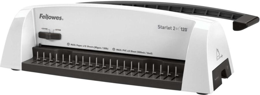 Переплетчик Fellowes STARLET 2+ на пластиковую пружину, сшивает до 120 лст., перфорирует 12 лст. Переплетчик Fellowes STARLET 2+ — изображение 2