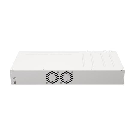 Коммутатор/ CRS510-8XS-2XQ-IN Cloud Router Switch, a versatile 100 Gigabit switch that offers speed, value, and diverse connectivity options. 2x 100 Gigabit QSFP28 ports, 8x 25 Gigabit SFP28 ports, dual hot-swap power supplies — изображение 2