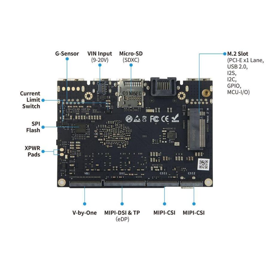 Одноплатный компьютер Khadas VIM4 ARM Cortex-A73 4-Core + Cortex-A53 4-Core Amlogic A311D2 2.2GHz 8+32GB — изображение 3