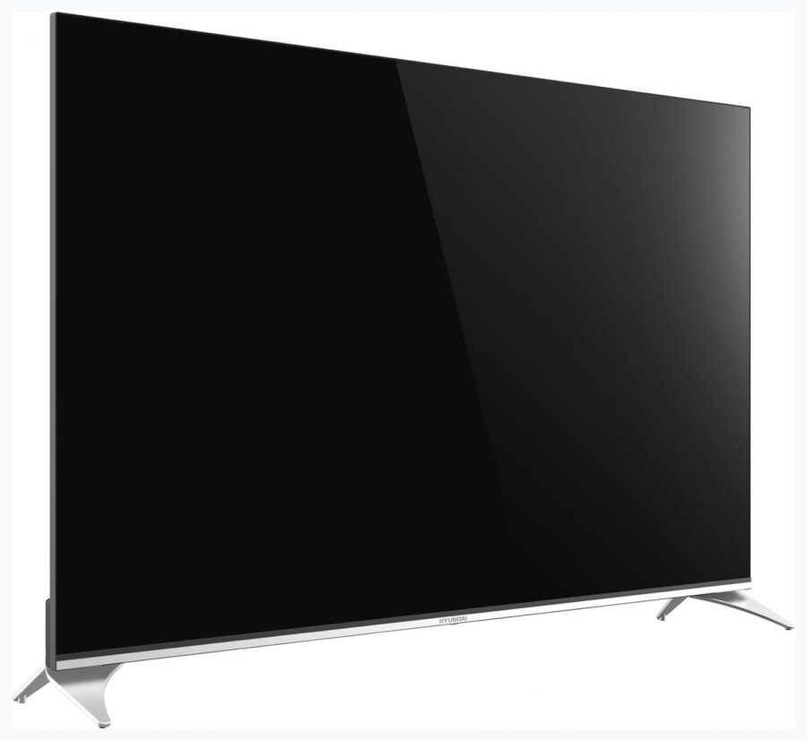 Телевизор QLED Hyundai 55" H-LED55QBU7500 Android TV Frameless черный/серебристый 4K Ultra HD 60Hz DVB-T DVB-T2 DVB-C DVB-S DVB-S2 USB WiFi Smart TV — изображение 3