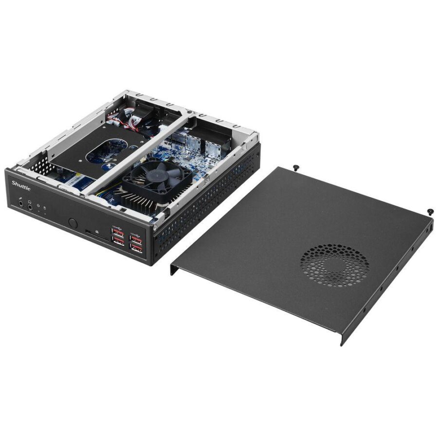 Платформа системного блока с ЦПУ Shuttle DH32U3 i3 1115G4, 2 x 260 pin DDR4 SODIMM slots,HDMI 2.0b x 4 quad independence video output 4K/2K playback, w/o EDID: 3+1 display — изображение 4