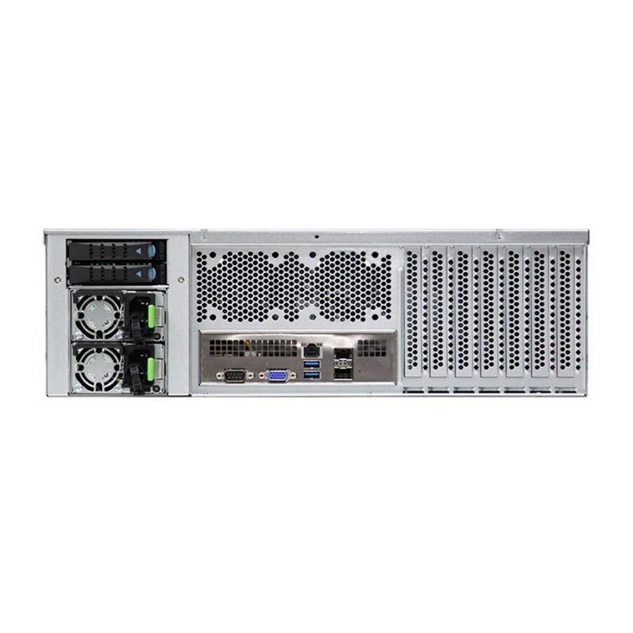 Корпус AIC XE1-3ET00-01 RSC-3ET, 3U, 16xSATA/SAS HS 3,5/2,5" universal bay + 2x2,5" 15mm rear HS bay + 4x2,5 7mm internal bay, up to 12"(W) x 13"(D) E-ATX, 1x12G 16-port EOB BP with 3xSFF-8643, 3x 80x38mm fan (middle), 800W 1+1 redundant 80+ Platinum, 28" — изображение 3