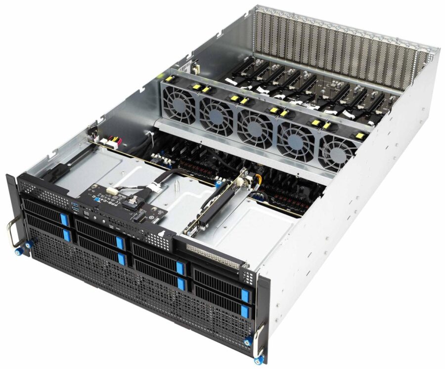 Серверная платформа/ ASUS ESC8000A-E12-SKU2/10G/3kW(2+2)/2 PCIe/2 NVMe — изображение 3