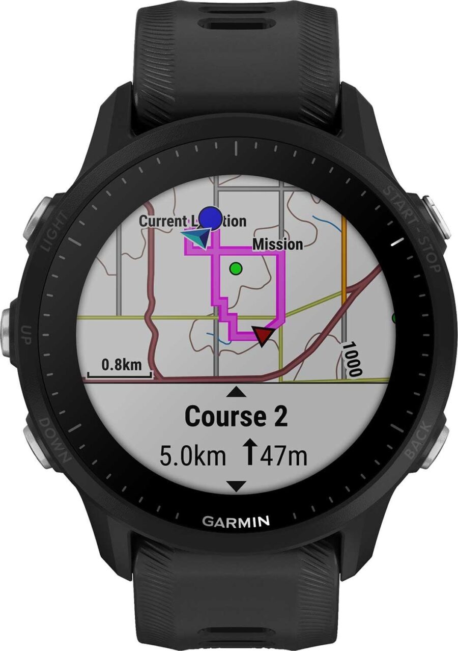 Смарт-часы Garmin Forerunner 955 33мм 1.3" корп.черный рем.черный разм.брасл.:130-220мм (010-02638-30) — изображение 3