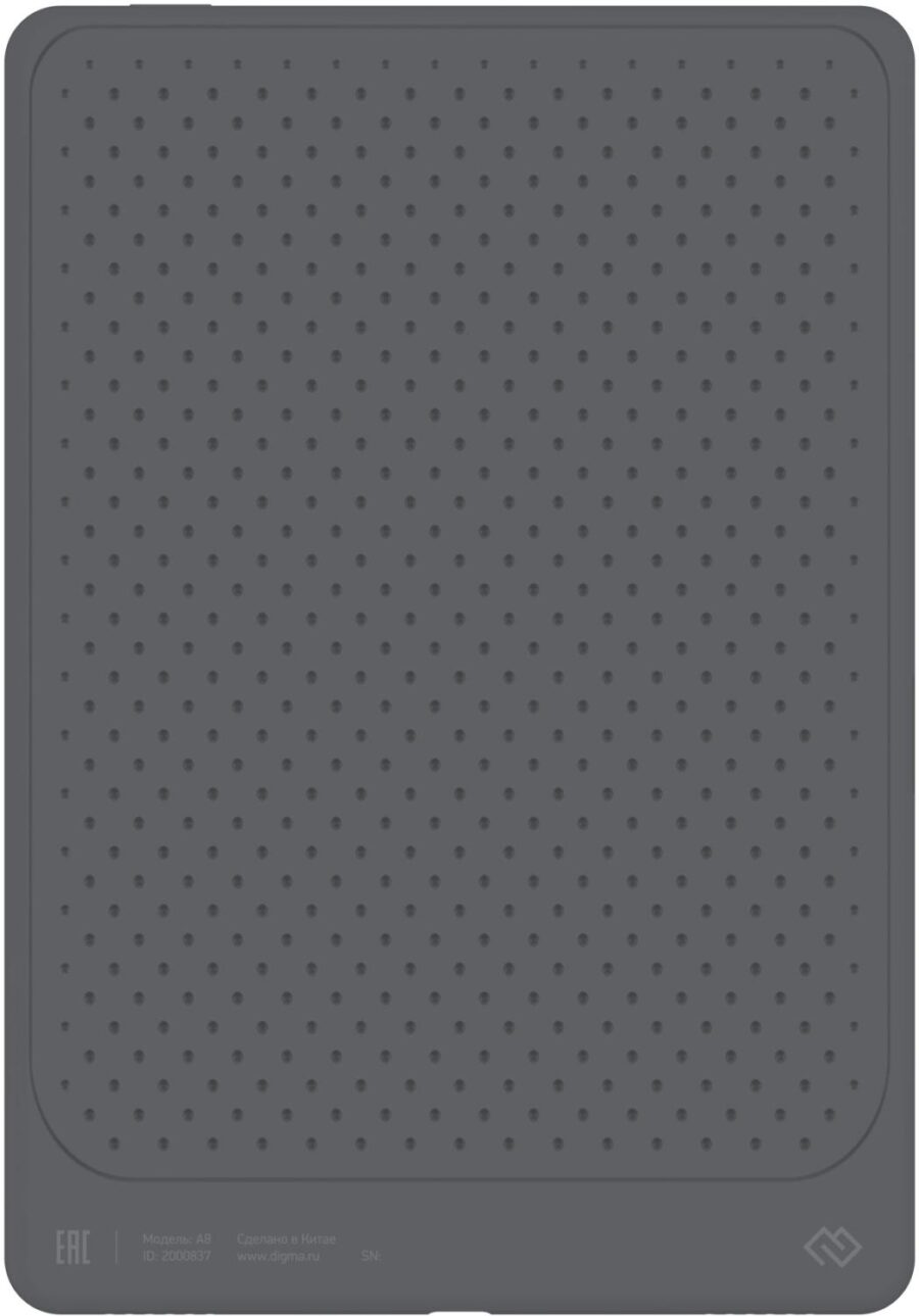 Электронная книга Digma A8 7.8" E-ink HD Carta 1873x1404 Touch Screen 1.8Ghz 3072/32Gb/SD/microSDHC/подсветка дисплея темно-серый — изображение 4