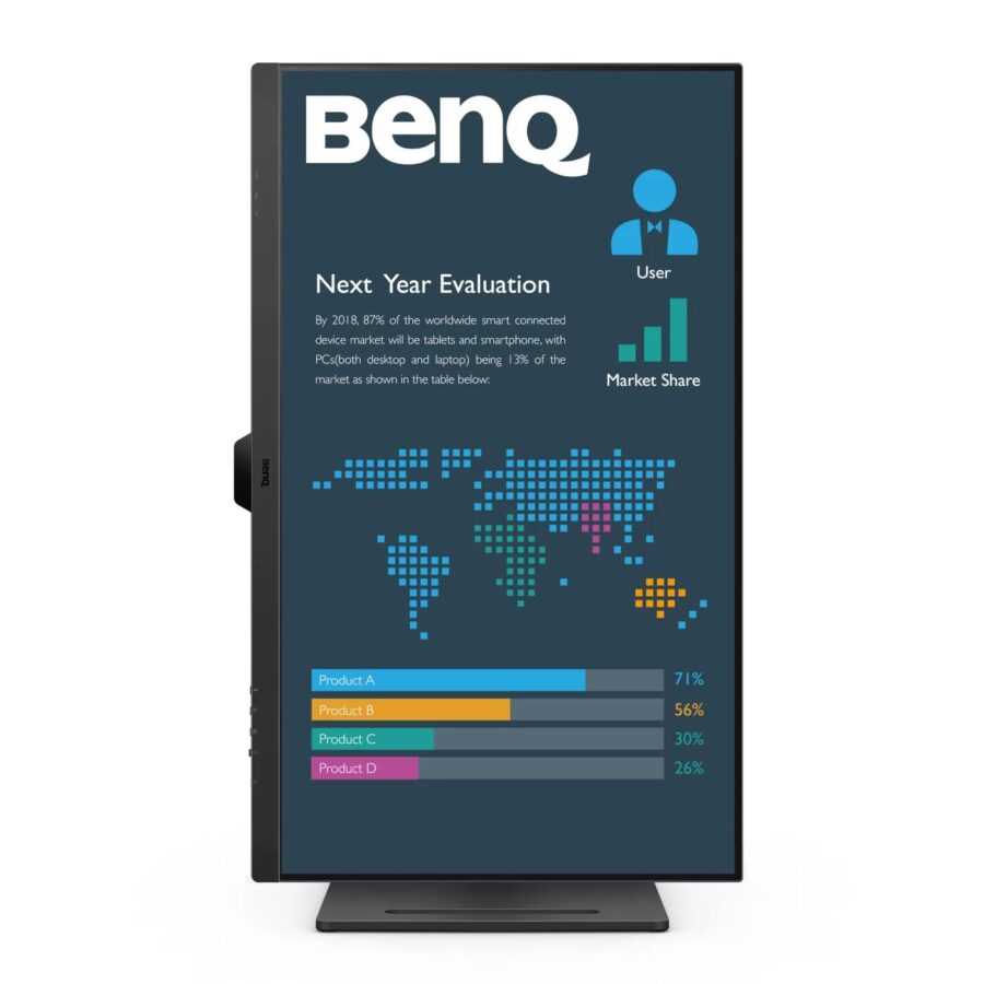 Мониторы/ Benq BL3290QT 31,5'', 2560x1440, IPS,  60Hz, 20M:1, 350cd, 5ms, HDMI, DP; 3*USB 3.2; USB C*65W, Speakers, Height adj 110, Pivot, 99% sRGB, Flicker-free;Low Blue Light, 3Y, Black — изображение 4