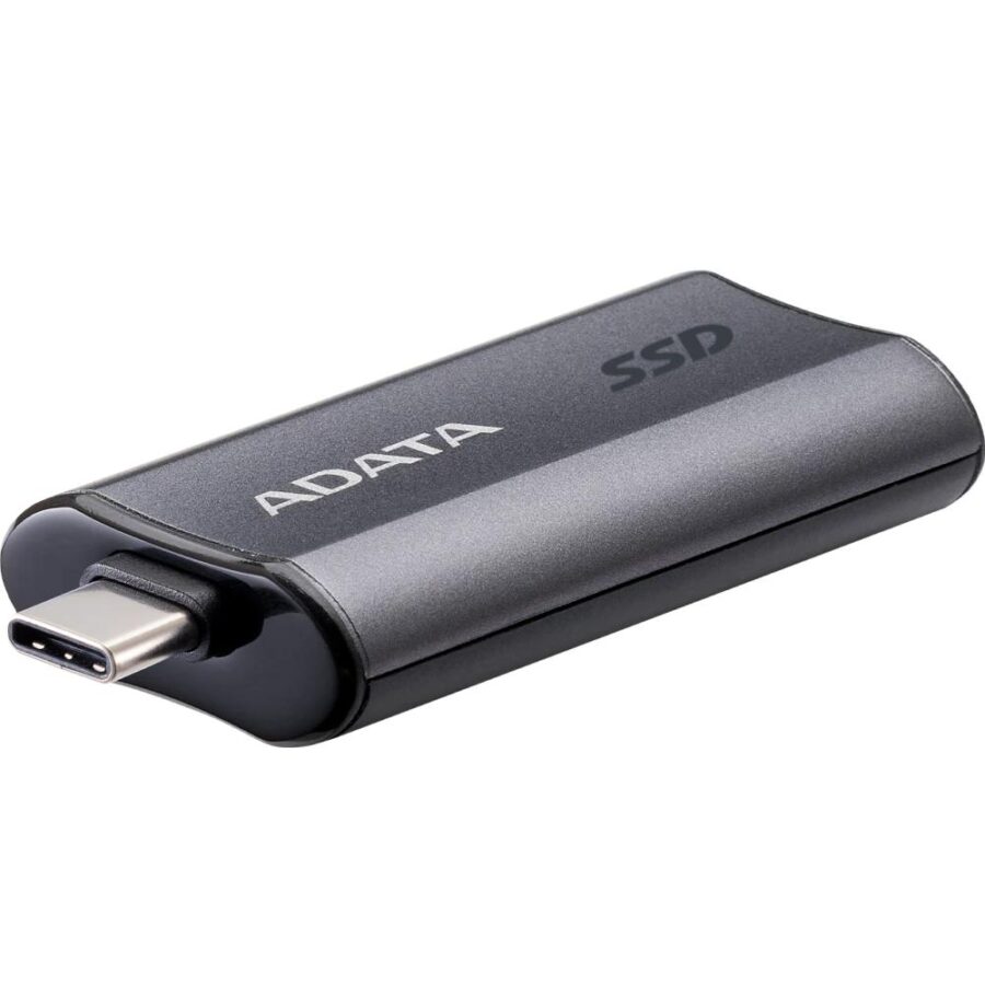 Твердотельный накопитель/ ADATA External SSD SC750, 2000GB, Type-C, USB 3.2 Gen2, R/W 1050/1000 MB/s, 53x28x12mm, Grey (5 лет) — изображение 2