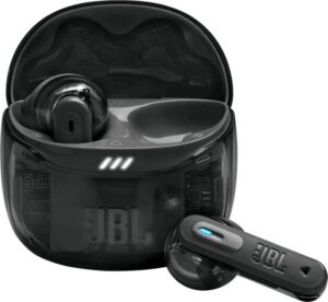 Купить Гарнитура вкладыши JBL Tune Flex 2 Ghost Edition прозрачный/черный беспроводные bluetooth в ушной раковине (JBLTFLEX2GBLK) - 4D-15642105 из реестра по лучшей цене
