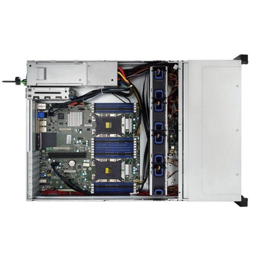 Компьютерный корпус IW-RS224-07 OCULINK BP 800W*2/PDB/FAN 8038mm*4/ OCUlink*8 + SAS3 expander BP + rear 2.5" HDD module , tray with GRAY color without NVMe symbol mark/28"RAIL/power cord*2 — изображение 3