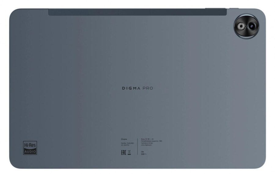 Планшет Digma Pro Empire G99 (2.2) 8C RAM8Gb ROM256Gb 12" In-Cell 2000x1200 4G 2Sim Android 14 серый 16Mpix 8Mpix BT WiFi microSD 2Tb 10000mAh — изображение 2